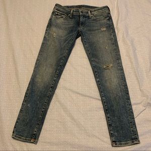 Ralph Lauren Denim & Supply Distressed Crop Skinny